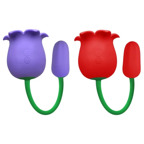 Estimulador 2 Em 1 Com Formato De Flor Importação - Imagem 2